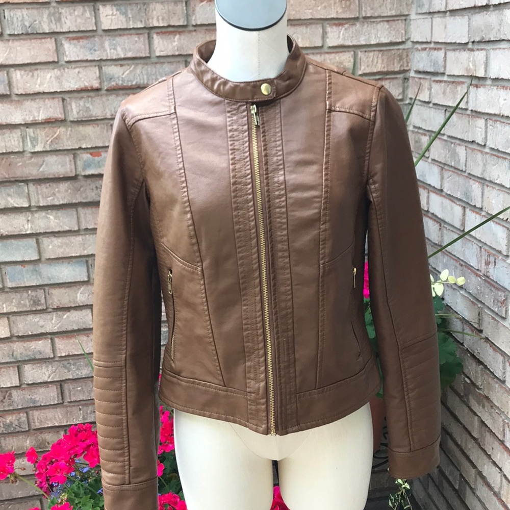 A New Day Camel faux leather jacket